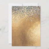 PixDezines Sweet 16 Diamant Zilver Goud Glitters Kaart (Achterkant)