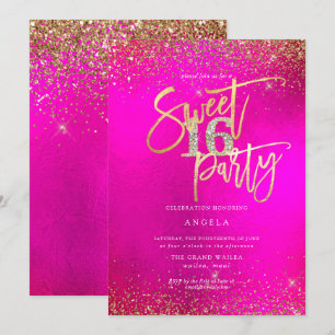 PixDezines Sweet 16 Diamanten Glitters Waterverf Kaart