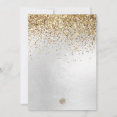 PixDezines Sweet 16 Diamond Silver Glitter Kaart (Achterkant)