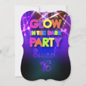 PixDezines Sweet 16, Glow Party/Laser Lights Kaart (Voorkant)