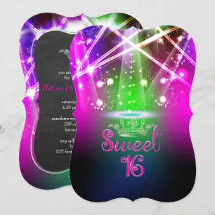 PixDezines Sweet 16, Laser Lights/Neon Lights Kaart