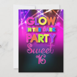 PixDezines Sweet 16, laserverlichting/gloeifeest Kaart