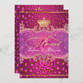 PixDezines Sweet 16/Magenta leopard/DIY kleur! Kaart (Voorkant / Achterkant)