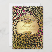PixDezines Sweet 16/prinses/leopard Kaart (Voorkant)