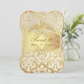 PixDezines  Sweet 16/prinses/pareldemask Kaart (Staand voorkant)