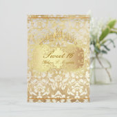 PixDezines  Sweet 16/prinses/pareldemask Kaart (Staand voorkant)