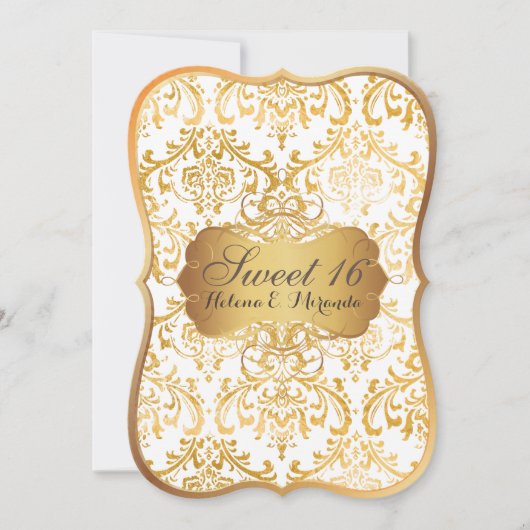 PixDezines Sweet 16/prinses/rossi damast Kaart (Voorkant)