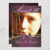 PixDezines Sweet 16/prinses/tiara (rug) Kaart (Voorkant / Achterkant)