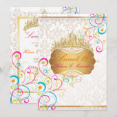 PixDezines Sweet 16/Rainboogstalen/DIY achtergrond Kaart (Voorkant / Achterkant)