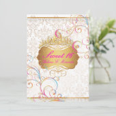 PixDezines SWEET 16/Regenboogstalen Kaart (Staand voorkant)