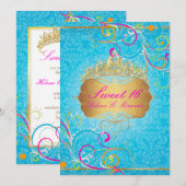 PixDezines Sweet 16/Regenboogzirls Kaart (Voorkant / Achterkant)