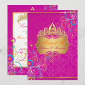 PixDezines Sweet 16/Regenboogzirls Kaart (Voorkant / Achterkant)