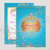 PixDezines Sweet 16/Regenboogzirls Kaart (Voorkant / Achterkant)