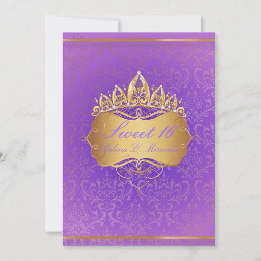 PixDezines Sweet 16/ Rossi Damask Kaart (Voorkant)