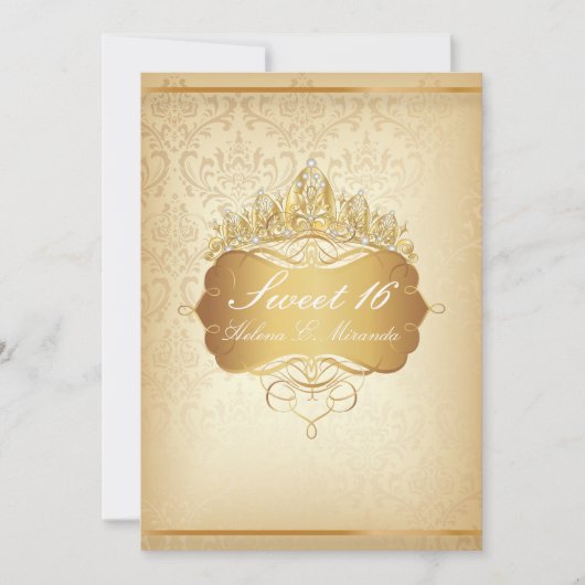 PixDezines Sweet 16/ Rossi Damask Kaart (Voorkant)