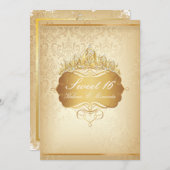 PixDezines Sweet 16/ Rossi Damask Kaart (Voorkant / Achterkant)