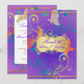 PixDezines Sweet 16/Vlinders/Wervelingen/Libel Kaart (Voorkant / Achterkant)