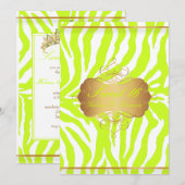 PixDezines Sweet 16/Zebra Stripes Kaart (Voorkant / Achterkant)