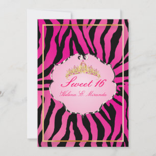 PixDezines Sweet 16/Zebra Stripes Kaart