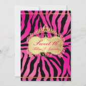 PixDezines Sweet 16/Zebra Stripes Kaart (Voorkant)