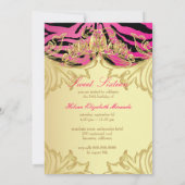 PixDezines Sweet 16/Zebra Stripes Kaart (Achterkant)