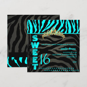 PixDezines Sweet 16/Zebra Stripes Kaart