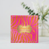 PixDezines Sweet 16/Zebra Stripes Kaart (Staand voorkant)