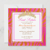 PixDezines Sweet 16/Zebra Stripes Kaart (Achterkant)