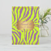 PixDezines Sweet 16/Zebra Stripes Kaart (Staand voorkant)