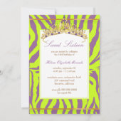 PixDezines Sweet 16/Zebra Stripes Kaart (Achterkant)