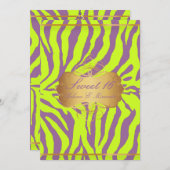 PixDezines Sweet 16/Zebra Stripes Kaart (Voorkant / Achterkant)