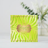 PixDezines Sweet 16/Zebra Stripes Kaart (Staand voorkant)