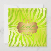 PixDezines Sweet 16/Zebra Stripes Kaart (Voorkant)