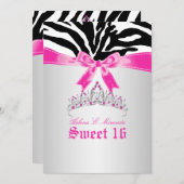 PixDezines Sweet 16/Zebra Stripes Kaart (Voorkant / Achterkant)