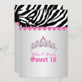 PixDezines Sweet 16/Zebra Stripes Kaart (Voorkant / Achterkant)