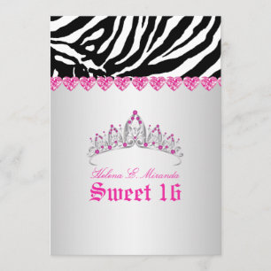 PixDezines Sweet 16/Zebra Stripes Kaart