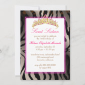 PixDezines Sweet 16/Zebra Stripes Kaart (Achterkant)