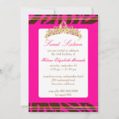 PixDezines Sweet 16/Zebra Stripes Kaart (Achterkant)