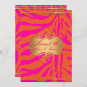 PixDezines Sweet 16/Zebra Stripes Kaart (Voorkant / Achterkant)