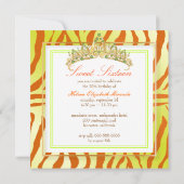 PixDezines Sweet 16/Zebra Stripes Kaart (Achterkant)