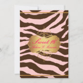 PixDezines Sweet 16/Zebra Stripes Kaart (Voorkant)