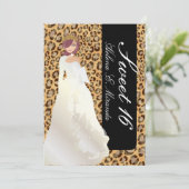 PixDezines Sweet 16/Zebra Stripes Kaart (Staand voorkant)