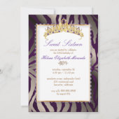 PixDezines Sweet 16/Zebra Stripes Kaart (Achterkant)