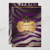 PixDezines Sweet 16/Zebra Stripes Kaart (Voorkant / Achterkant)