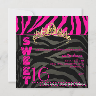 PixDezines Sweet 16/Zebra Stripes Kaart