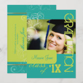 PixDezines Swirls, 2012 Graduation, DIY Color Kaart (Voorkant / Achterkant)