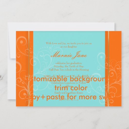 PixDezines Swirls, 2013 Afstuderen, DIY Color Kaart (Achterkant)