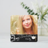 PixDezines Swirls Afstuderen/DIY kleur+lettertypen Kaart (Staand voorkant)