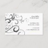PixDezines Swirls / Grafiet + Eggshell Visitekaartje (Achterkant)