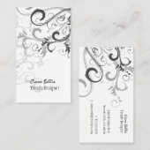 PixDezines Swirls / Grafiet + Eggshell Visitekaartje (Voorkant / Achterkant)